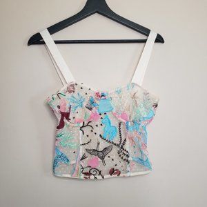 Zara Multicolor Embroidered Tank Top